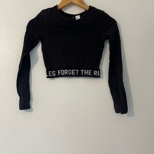 H&M crop top black size xs
